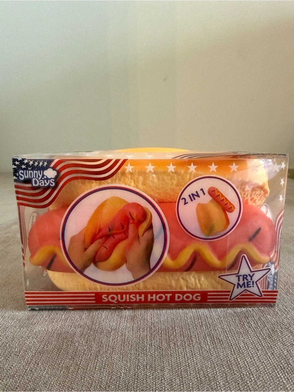 Sunny Days Squeezy Hot Dog & Pineapple Fidget Toys | New